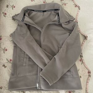 Calvin Klein Performance Light Gray Fleece Zip Jacket